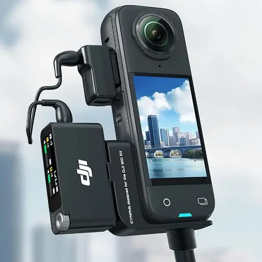 Крепление Cynova C-X4-CS02 для приёмника DJI Mic 2 на экшн-камеры Insta360 X4/X3/X2 (142736) - фото 2