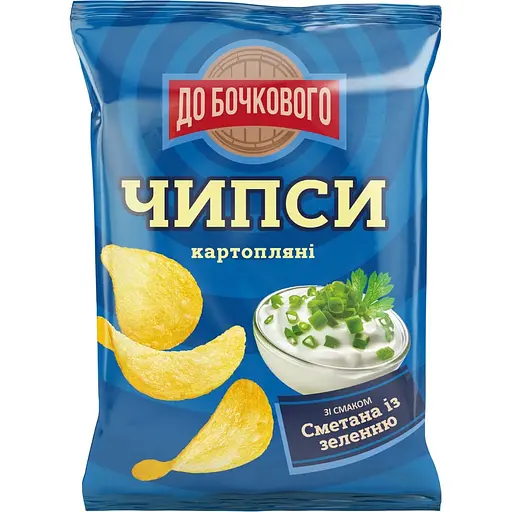 Чипсы картофельные До Бочкового со вкусом Сметана с зеленью 100 г