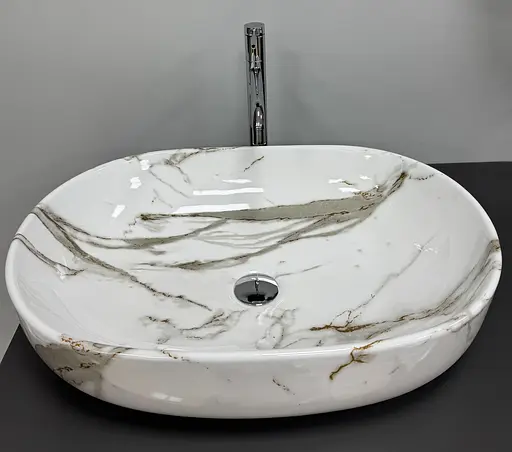 Умивальник VBI Modena lava накладний VBI-012006, Мармур - фото 6