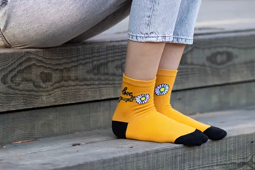 Набор носков 3 пары с надписями ORGANIC cotton бесшовные JILL ANTONY 35-37 - фото 5