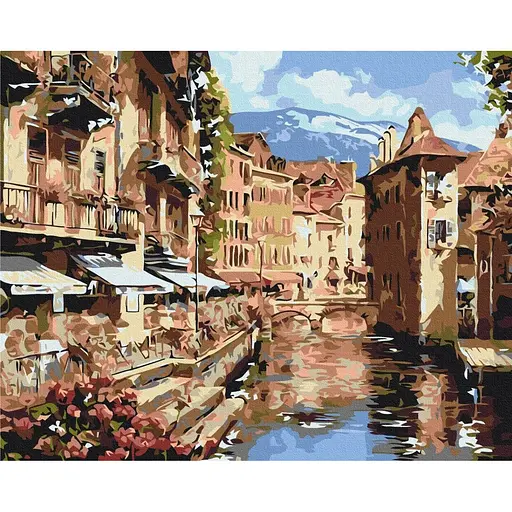 Картина по номерам на підрамнику Brushme Австрійське містечко - фото 1