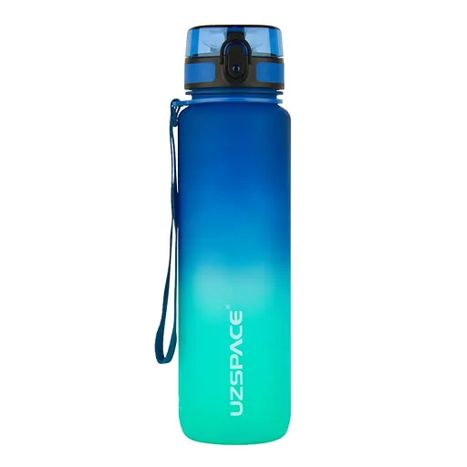 Пляшка для води UZSPACE 3038(Blue-Green) 1000 мл, синьо-зелена - фото 1