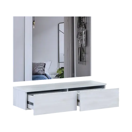 Комплект мебели Doros Левия+зеркало Белое дерево 100х32х100 (42005240) - фото 4