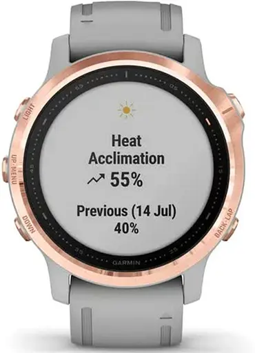 Смарт-часы Garmin Fenix 6S Rose Gold-tone with Powder Grey Band (010-02159-21/20) - фото 3
