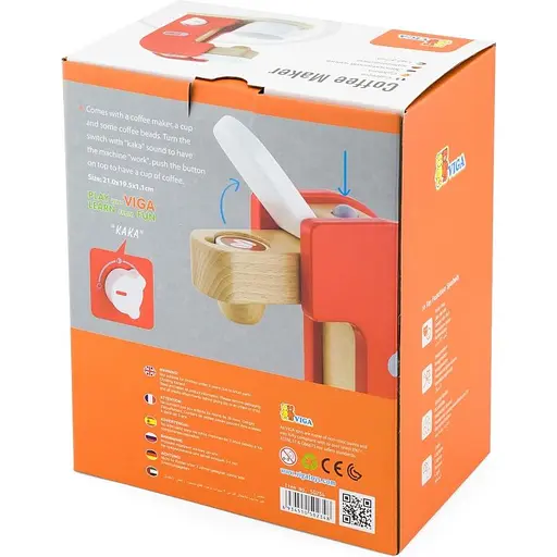 Іграшкова кавоварка Viga Toys дерев'яна (50234FSC) - фото 4