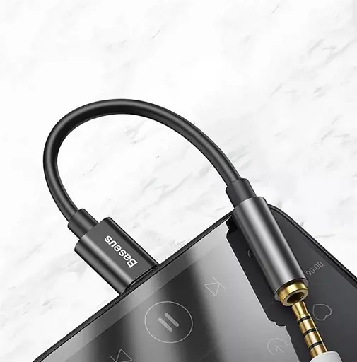 Адаптер Baseus Type-C Male to 3.5 мм Female Adapter L54 Black - фото 2