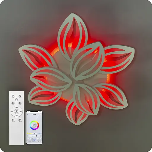 Люстра светодиодная 517 Light 3color с пультом 180Вт Белый (02115) - фото 11