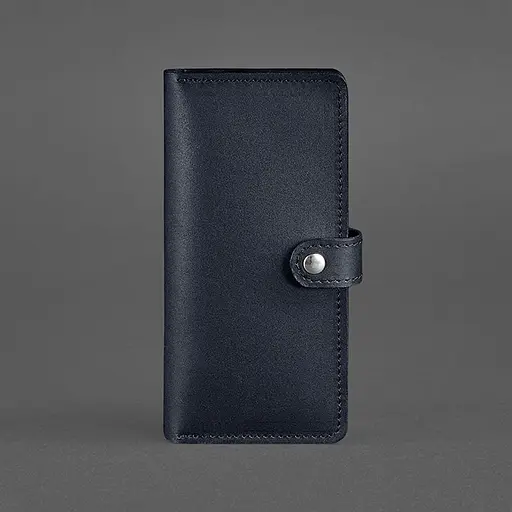 Шкіряне портмоне 7.0 темно-синє - фото 6
