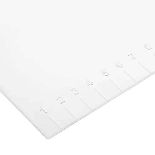 Шпатель трапецієподібний різак для тіста, скребок дільник тіста кулінарний з лінійкою на 18 см, Master Class Білий 85946 - фото 3