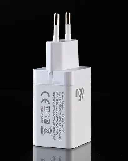 Зарядний адаптер блок живлення DC CA-F10 PD 65 W білий - фото 3