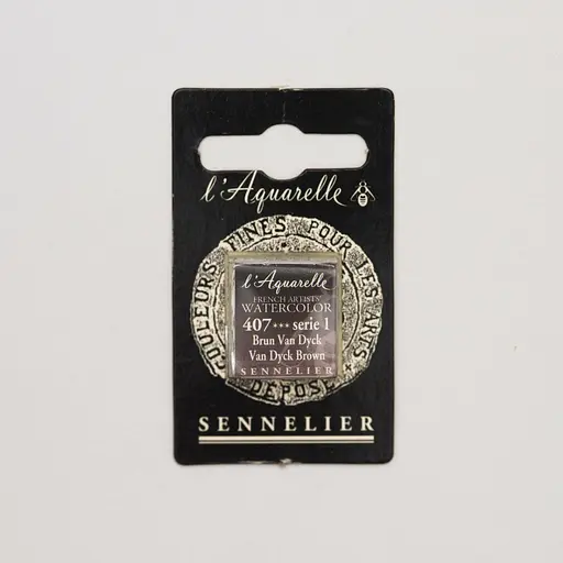 Акварельна фарба Sennelier, полукювета, S1, Коричневий Ван Дейка (Van Dyck Brown)