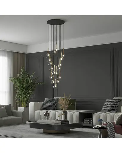 Підвісний світильник TK Lighting 5945 Nilos G9 17x6W IP20 Bk - фото 2