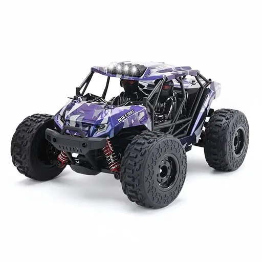 Радиоуправляемая внедорожная машина HS 18332, масштаб 1:18, аккумулятор 7.4V, пульт 2.4GHz, скорость до 36 км/ч, фиолетовая