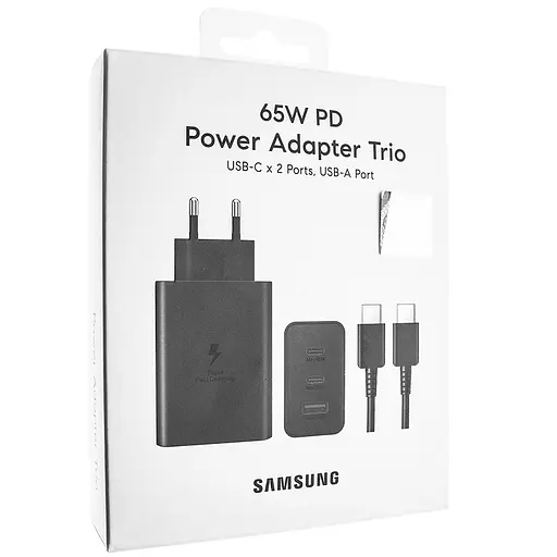 Зарядний пристрій Samsung 65W PD EP-TA845XBE набір блок + кабель С - С чорний - фото 5