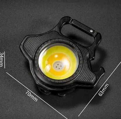 Міні ліхтарик брелок Rablex RB-437 COB біле жовте червоне світло світильник кишеньковий з карабіном відкривачем - фото 4