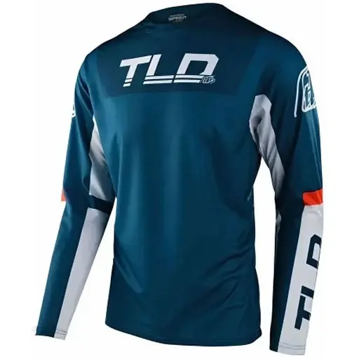 Велоджерси Troy Lee Designs Sprint Jersey Fractura Blue/Orange XXL (1106-323331026)