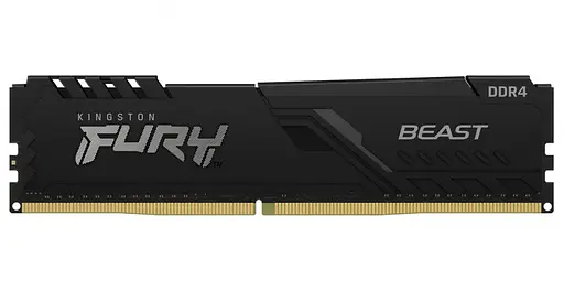 Пам'ять 8Gb x 2 (16Gb Kit) DDR4, 3200MHz, Kingston Fury Beast, Black, 16-18-18, 1.35V, з радіатором (KF432C16BBK2/16) - фото 2