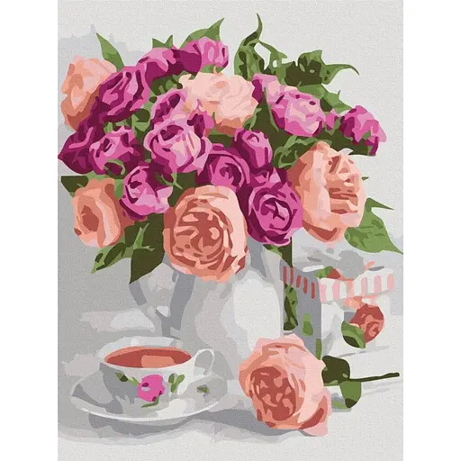 Картина по номерам на підрамнику Brushme Пурпурний натюрморт - фото 1