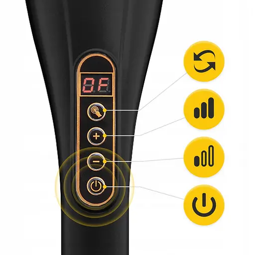 Ручний вібраційний масажер для тіла 4FIZJO Long Stick 7 в 1 4FJ0556 Black (P-5907739319142) - фото 5