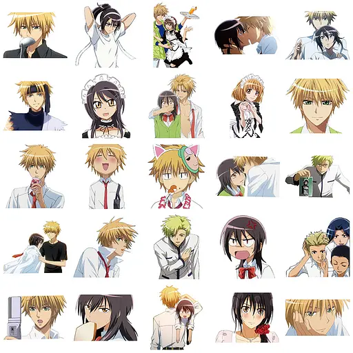 Стікерпак Президент студради - покоївка! Набір наклейок GeekLand Kaichou wa Maid-sama! 50 штук - фото 3