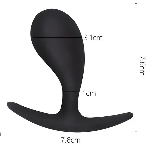 Анальний силіконовий плаг XESE AP22 (розмір L), Чорний - фото 3