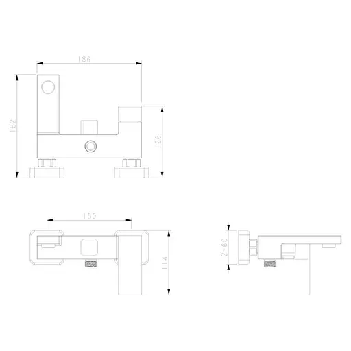 Смеситель для ванны нержавеющая сталь Wezer PRO3B-02 Нержавеющая сталь - фото 2