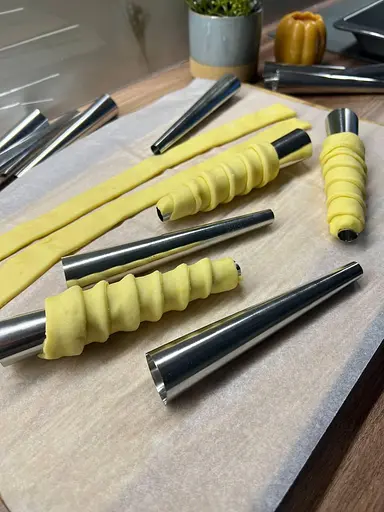 Кондитерські конуси для випічки трубочок «Каннолі» 100 мм (10 штук), Master Class Металлик 82768 - фото 8