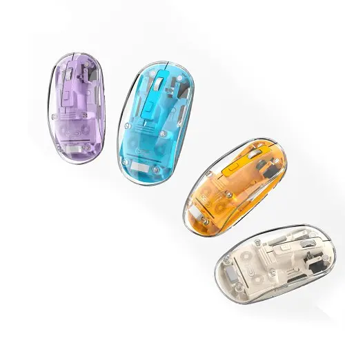 Комп'ютерна мишка XO M12 bluetooth wireless transparent mouse Фіолетова - фото 3