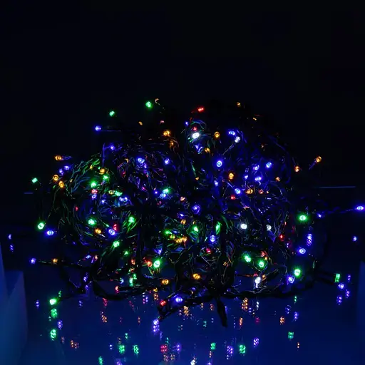 Вулична гірлянда Бахрома GarlandoPro 25 м 405 LED чорний дріт Мультиколор 25MBML