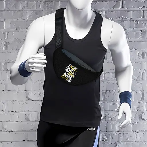 Сумка-бананка чоловіча/жіноча спортивна 32×16 см з розширювачем поясна сумка або сумка через плече (3742) - фото 2