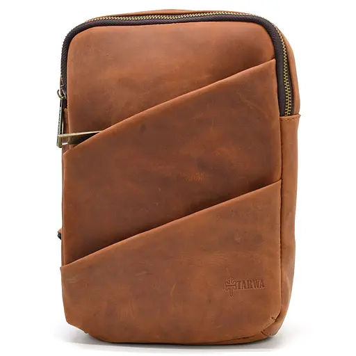 Шкіряна сумка-слінг Tarwa 27.5х18х4 см sum0025563 - фото 7