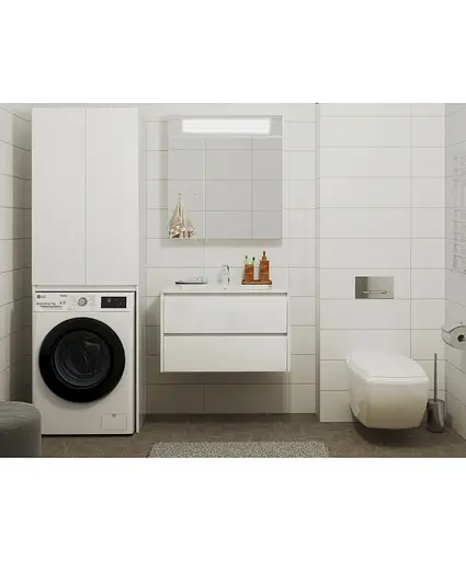 Пенал Мойдодир Soft Line П-66 над пральною машинкою, Білий - фото 6