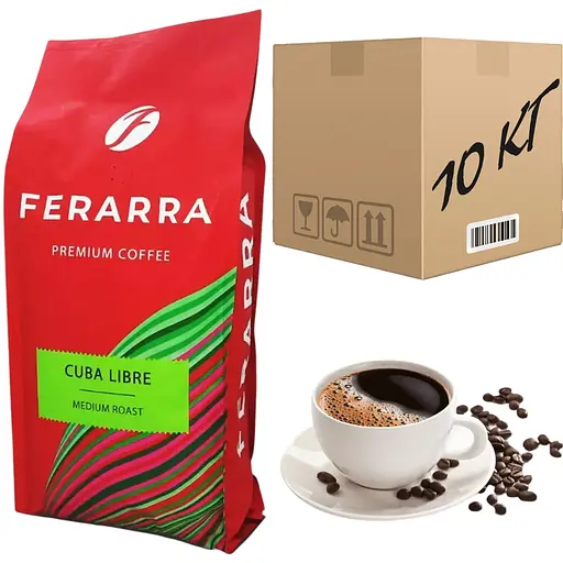 Кава Ferarra Cuba Libre в зернах 1 кг (ящик 10 кг) - фото 1