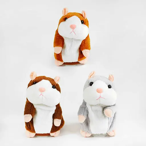 Мягкая игрушка Хомяк, повторюшка, на батарейках (в ассортименте) - фото 2