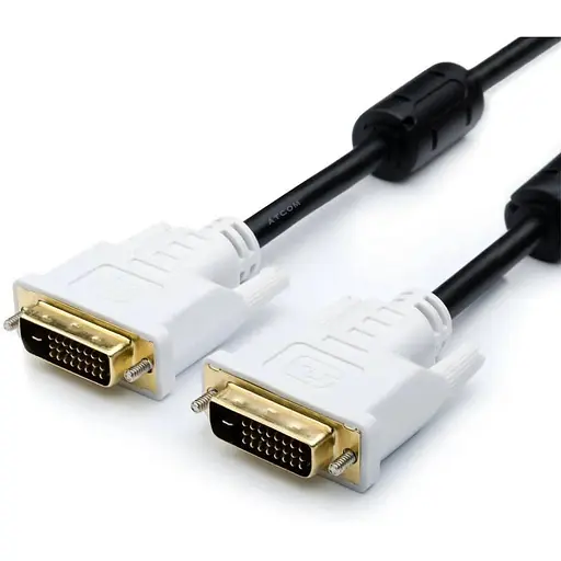 Кабель Atcom Dvi DVI-D 24 pin 24 pin 10 м 2 феррита черный