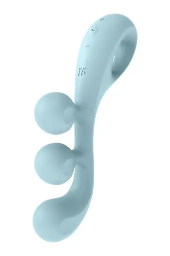 Вібратор для потрійної стимуляції Satisfyer Tri Ball 2 20.5 см блакитний - фото 5