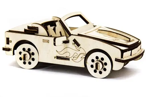 Дерев'яний конструктор Кабріолет 40 деталей - фото 4