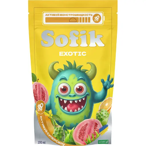 Напій соковий Sofik Exotic зі смаком гуави безалкогольний негазований 200 мл															 - фото 1