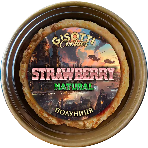 Печиво вершкове Gisotti "Полуничне" натуральне 330 г - фото 1