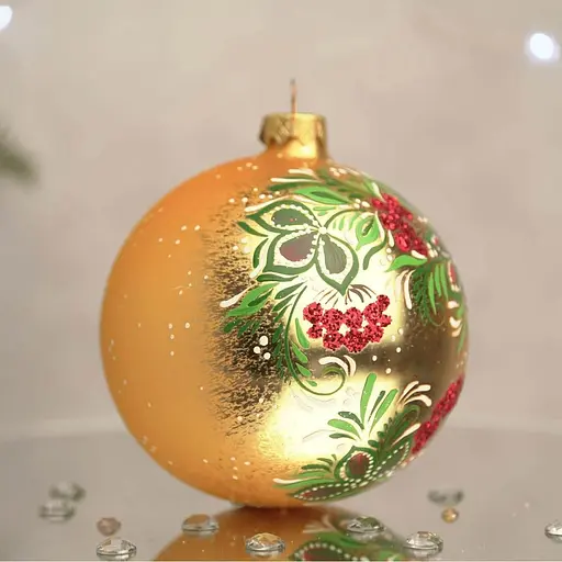 Ялинкова прикраса Санта Шоп Святкова калина скло (4820001154283) - фото 2