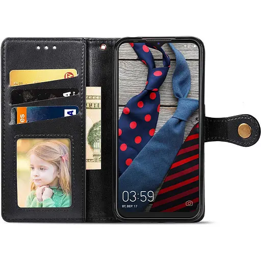 Кожаный чехол-книга GETMAN Gallant (PU) для TECNO Spark 6 Go Черный - фото 4