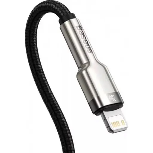 Кабель Baseus Cafule Series Metal Data Cable Type-C to iP PD 20W 0.25m Black - фото 4