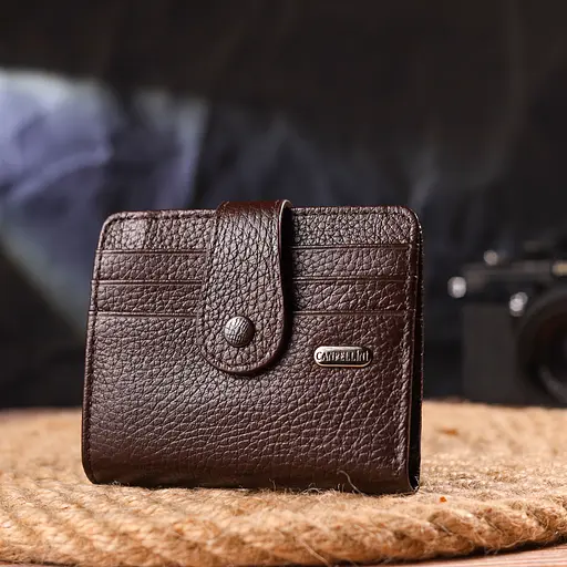 Мужской кожаный кошелек Canpellini 10.6х9х1 см acs0025043 - фото 6