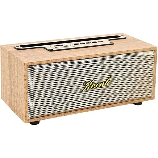 Колонка Kisonli G12A Bluetooth 5.0, 1х8W, 1200mAh, USB/TF/BT/AUX, DC: 5V/1A, Wooden, BOX, Q40 - фото 1