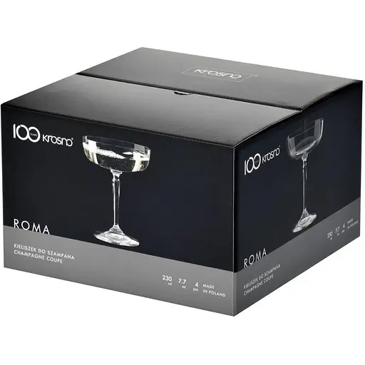 Уцінка. Набір келихів Krosno Roma для шампанського 230 мл 4 шт. (927817) - фото 4