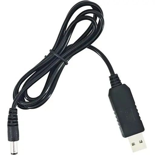 Кабель питания для роутера от повербанк (USB 5V to 12V) DC 5.5 x 2.5 (2.1) мм NEW - фото 1