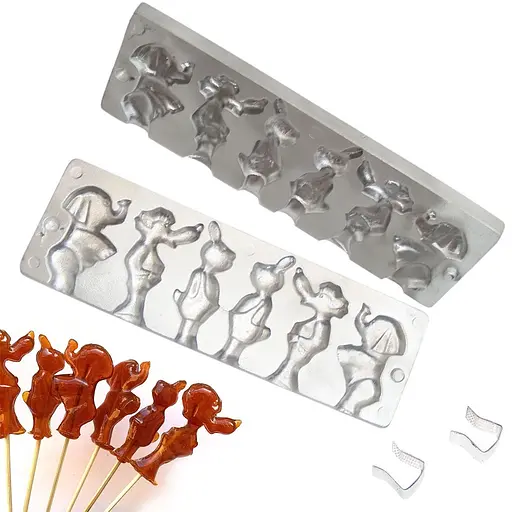 Форма для приготування льодяників і цукерок на паличці «Ну постривай Вовк Заєць Слон» Харків, ХЕАЗ Металлик 81593 - фото 2