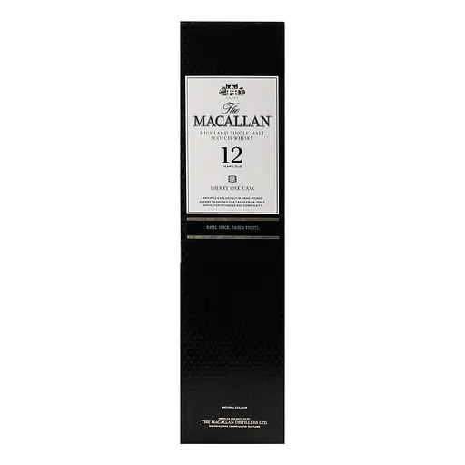 Виски The Macallan Sherry Oak Cask 12 yo Highland Single Malt Scotch Whisky 40% 0.7 л в коробке - фото 2