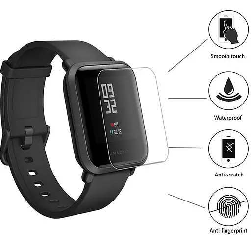 Защитная пленка Tamister у смартчаса Amazfit Bip 3/3Pro/GTS4 Mini, комплект 2 шт. - фото 3