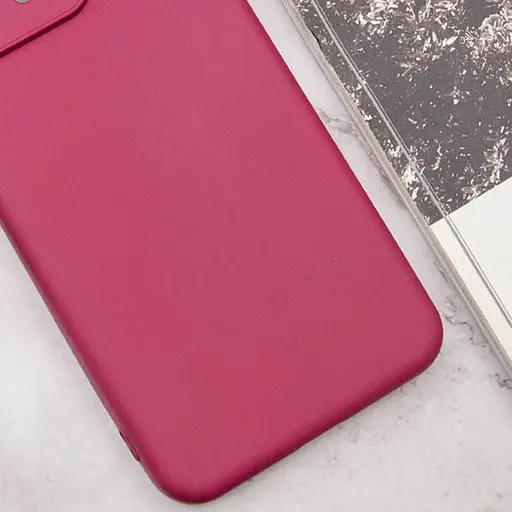 Чехол Silicone Cover Lakshmi Full Camera (A) для Oppo A38/A18 Бордовый/Marsala - фото 3